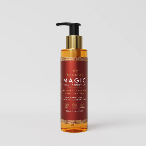 Besque Original Magic Body Oil, 3.4 FL OZ, After Shower Body Oil For Women, Hydrating Skin Care For Full Body That Plumps, Tightens, & Firms Skin With Natural Ingredients, Luxury Spa Gifts - Pack of 1